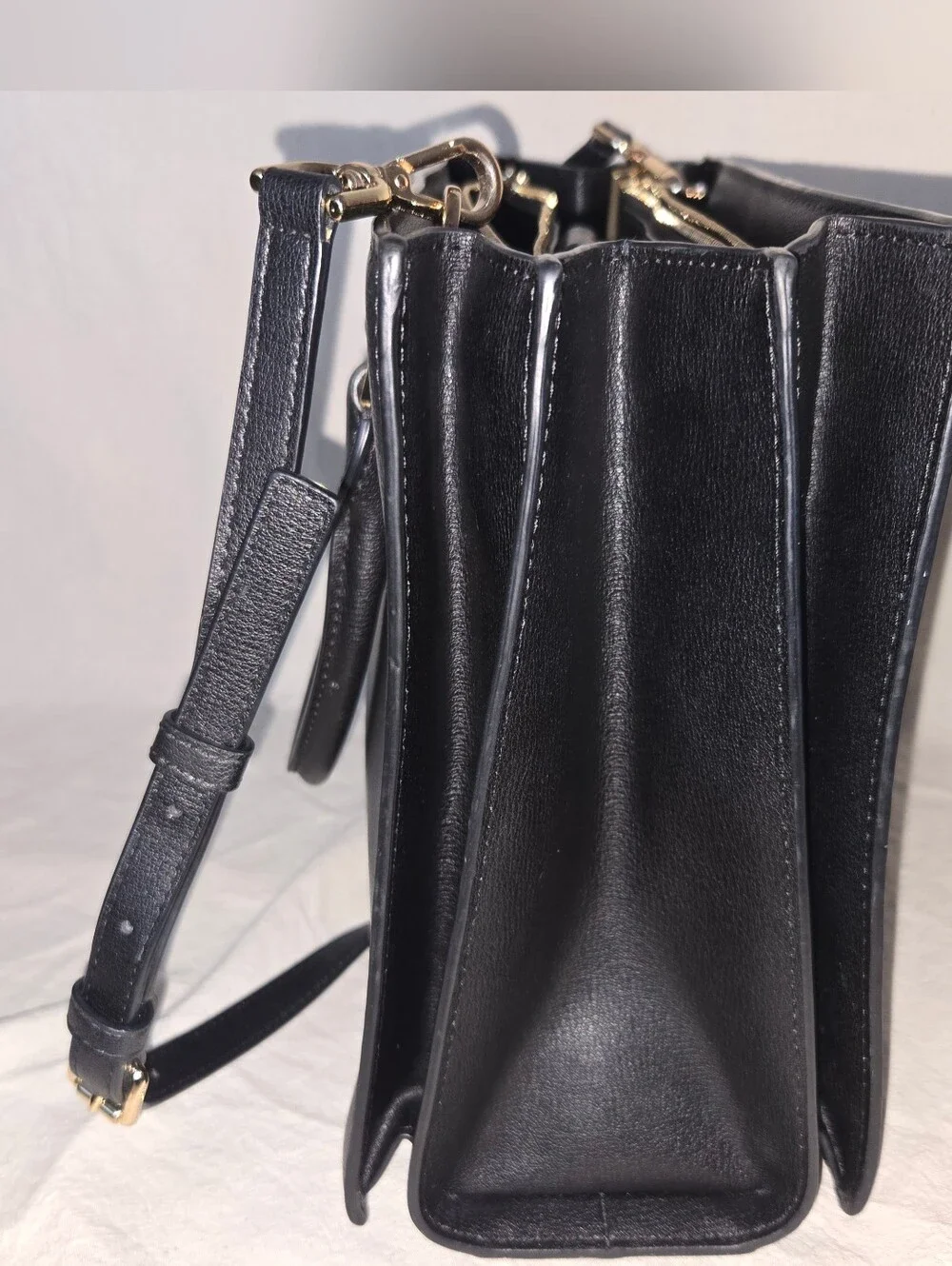 Michael Kors Pebble Black Leather Structured Handbag